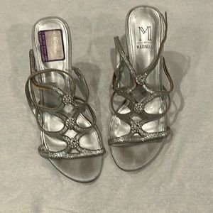 Strappy Silver heels size 7